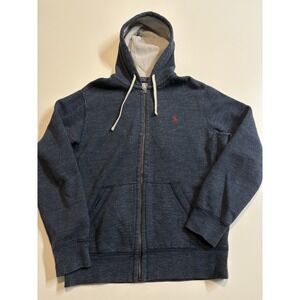 Mens Polo Ralph Lauren Men's Eclipse Blue Heather Fleece Full Zip Hoodie Medium